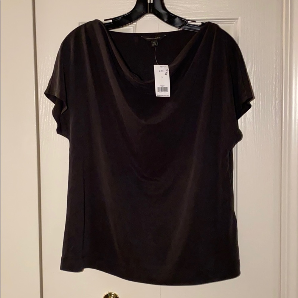 NWT Banana Republic black polyester blend blouse